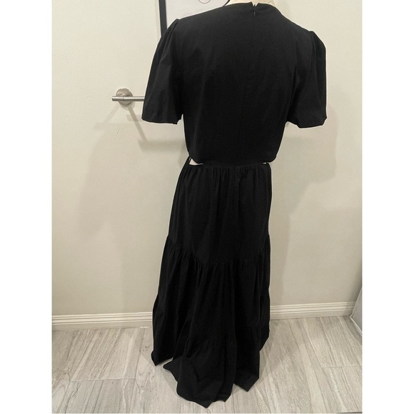 WAYF Plaza Cut Out Tiered Maxi Dress in Black Size M - Picture 8 of 11